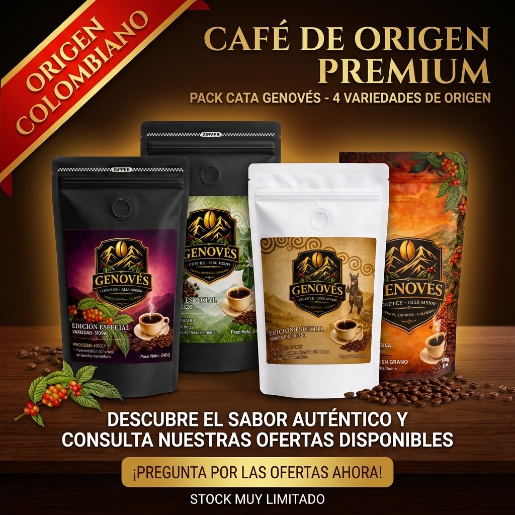 Café de origen premium - Pack cata Genovés 4 variedades